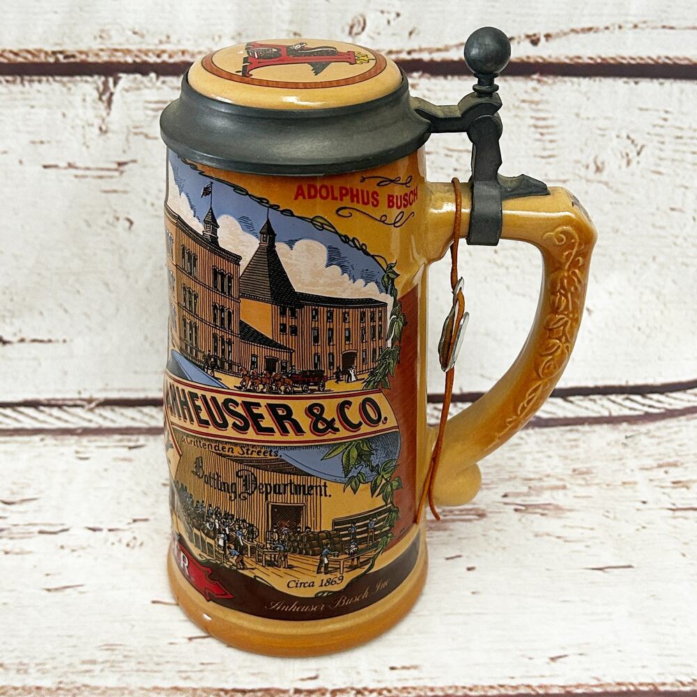 BUDWEISER ANHUESER BUSCH Vintage 1990 Classic Edition Beer Stein
